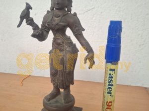 Goddess Shiva Holding a Parrot.