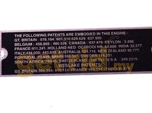 Classic Mini Metal Weslake Rocker Cover Plate