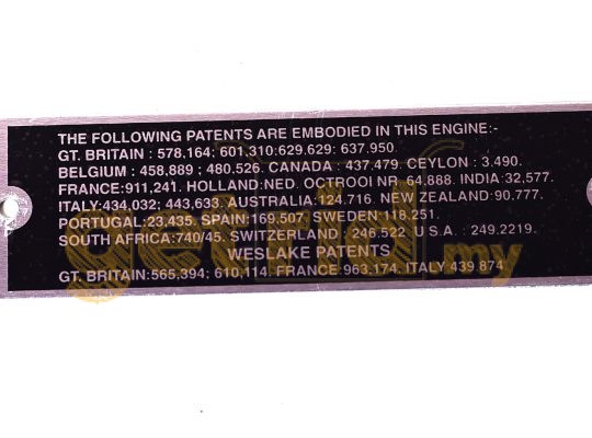 Classic Mini Metal Weslake Rocker Cover Plate