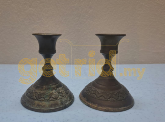 vintage brass candlesticks