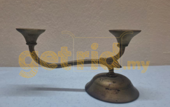 Antique Indian brass temple light lamp stand