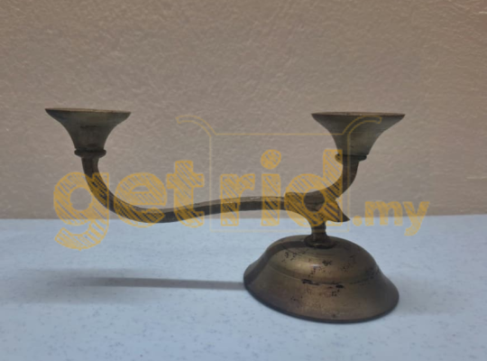 Antique Indian brass temple light lamp stand