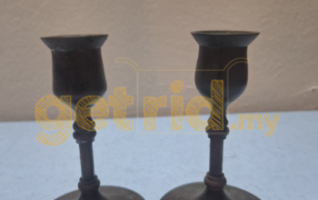 Antique brass candle holders
