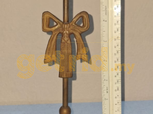 Vintage bow taper bronze candle holder